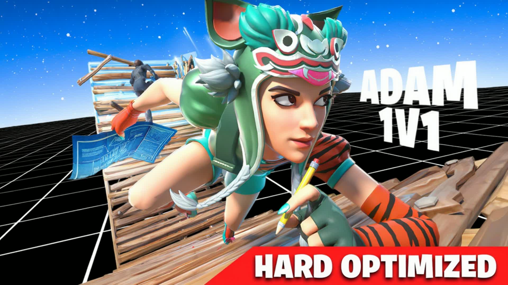 ADAM 1v1 Build Fights (200 Pumps) — Fortnite Creative map