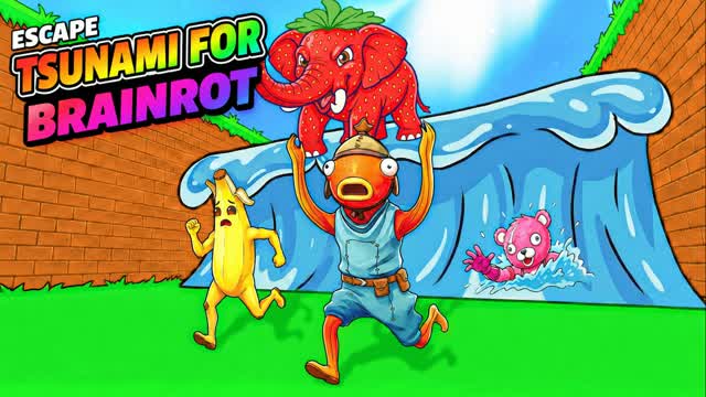 ESCAPE THE TSUNAMIS FOR THE BRAINROTS — Fortnite Creative map