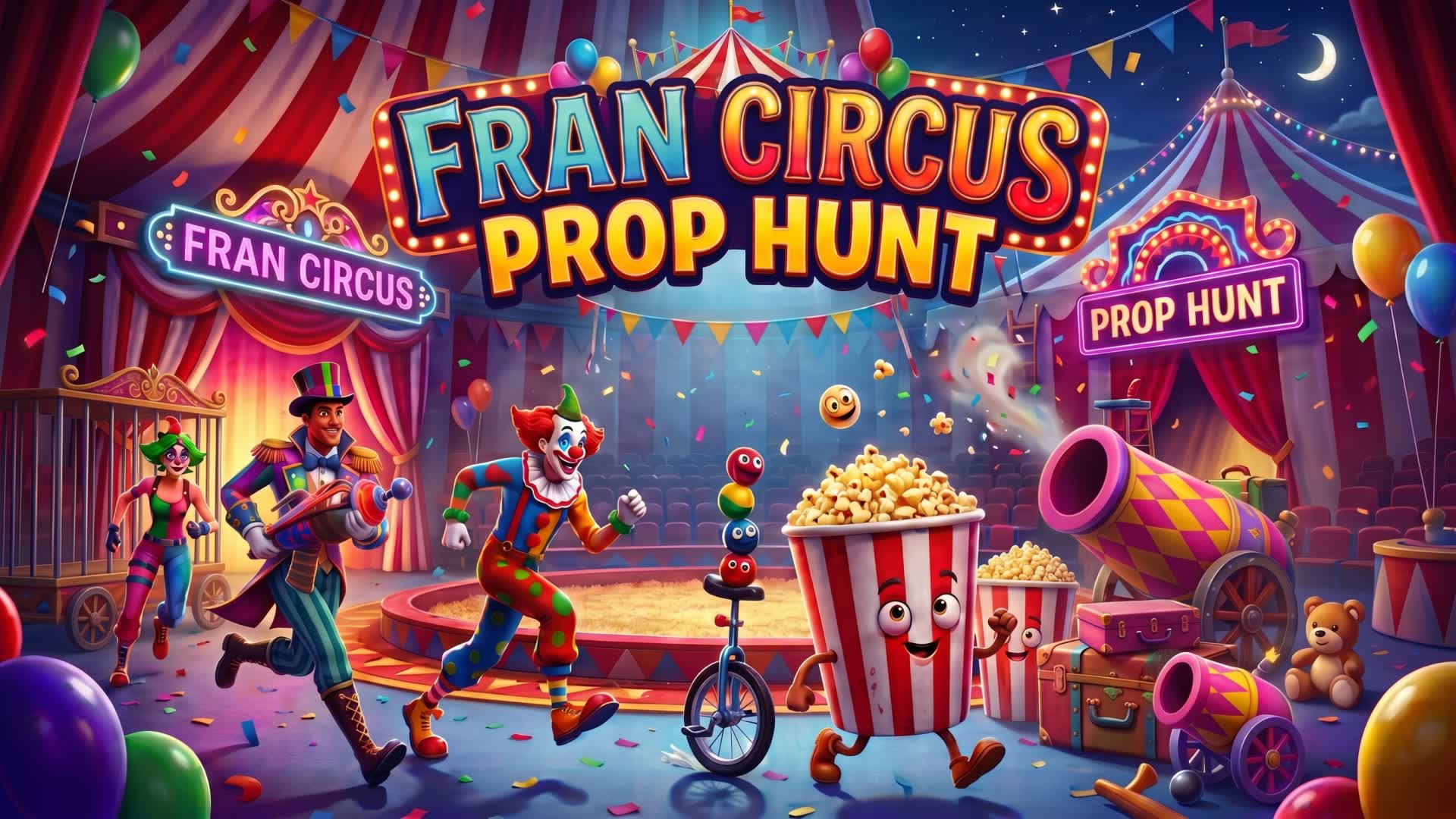 FRAN CIRCUS πͺ PROP HUNT πͺ CACHE CACHE β Fortnite Creative map
