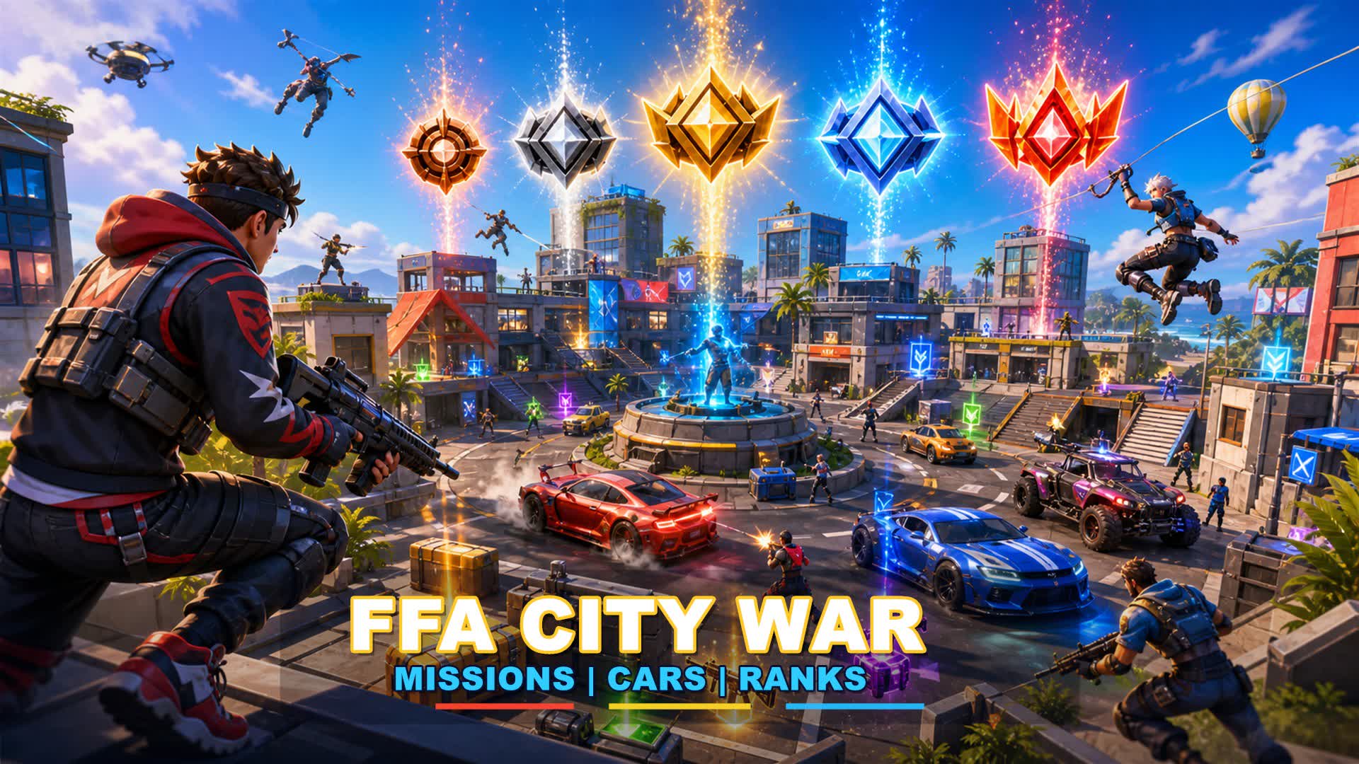 FFA City War: Ranked Missions — Fortnite Creative map