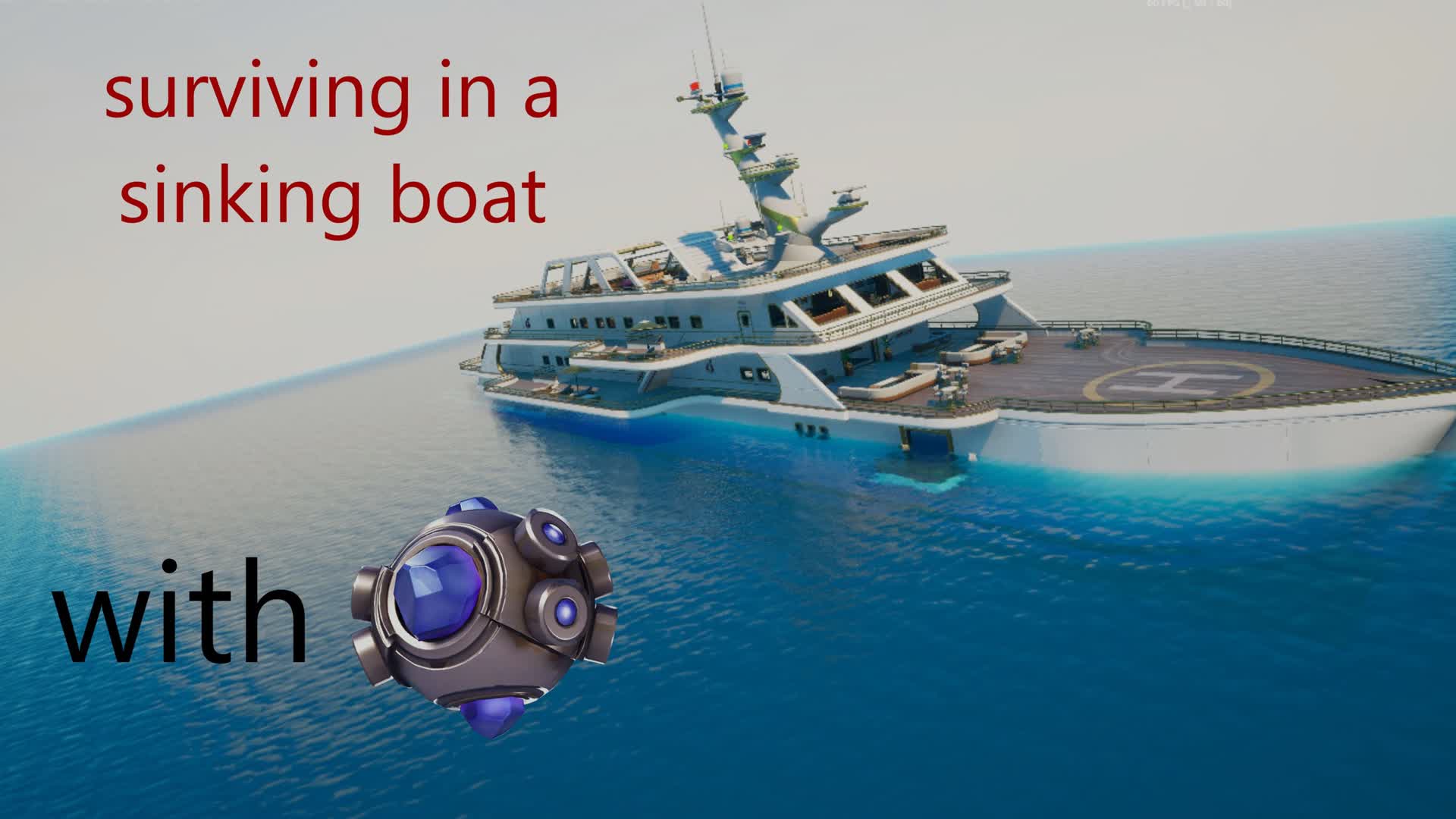 surviving in a sinking boat — Fortnite Creative map