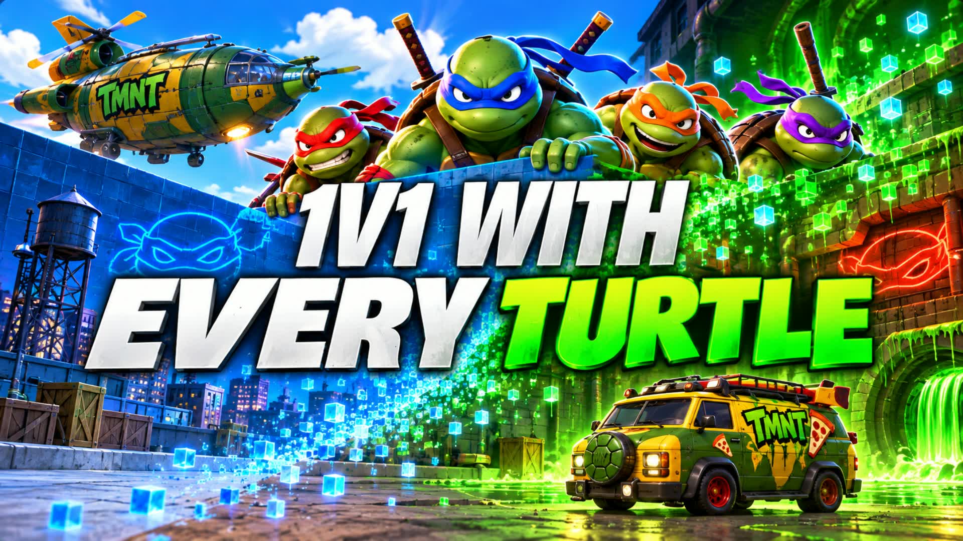 1V1 WITH EVERY TURTLE โ Fortnite Creative map