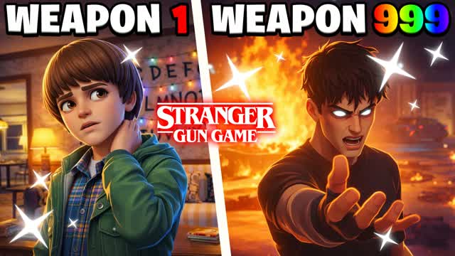 🚲STRANGER THINGS🕰️GUN GAME🔫ONE SHOT🎯 — Fortnite Creative map