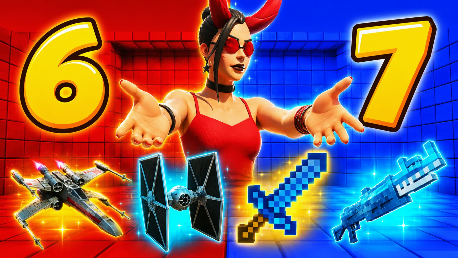 Battle 67 BLITZ RED VS BLUE RVB UNC — Fortnite Creative map