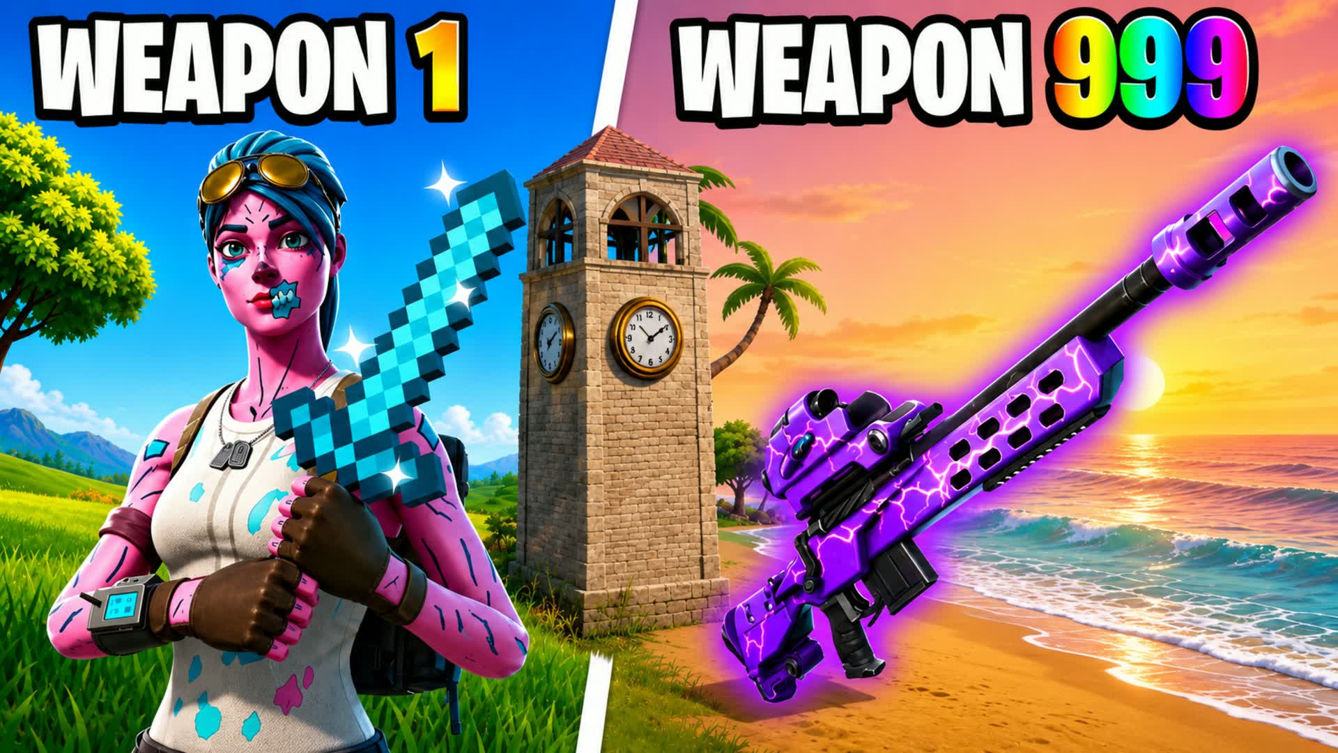 EXOTIC GUN GAME 🎯ONE SHOT — Fortnite Creative map