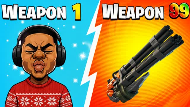 ๐ฅ ULTRA GUN GAME โ๏ธ RAPID ELIMS โ Fortnite Creative map