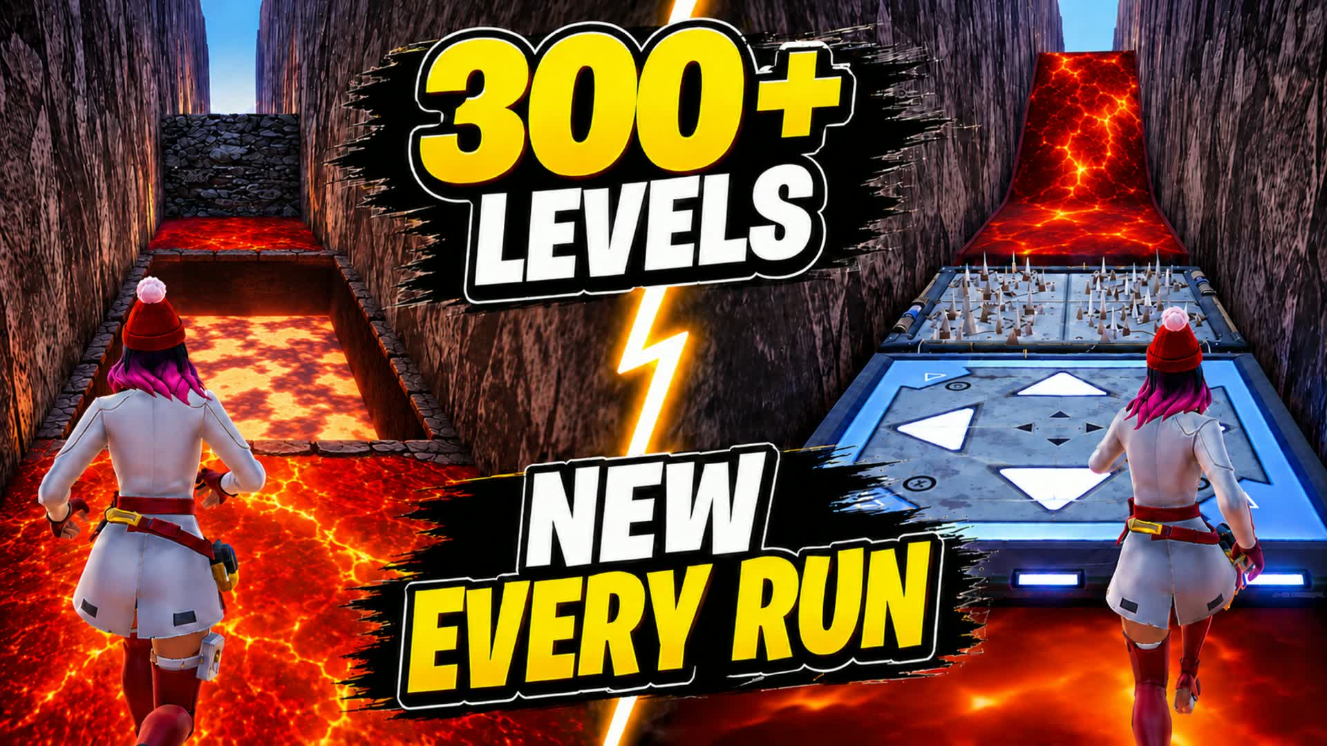 🔥Random Lava Parkour 300+🔥 — Fortnite Creative map