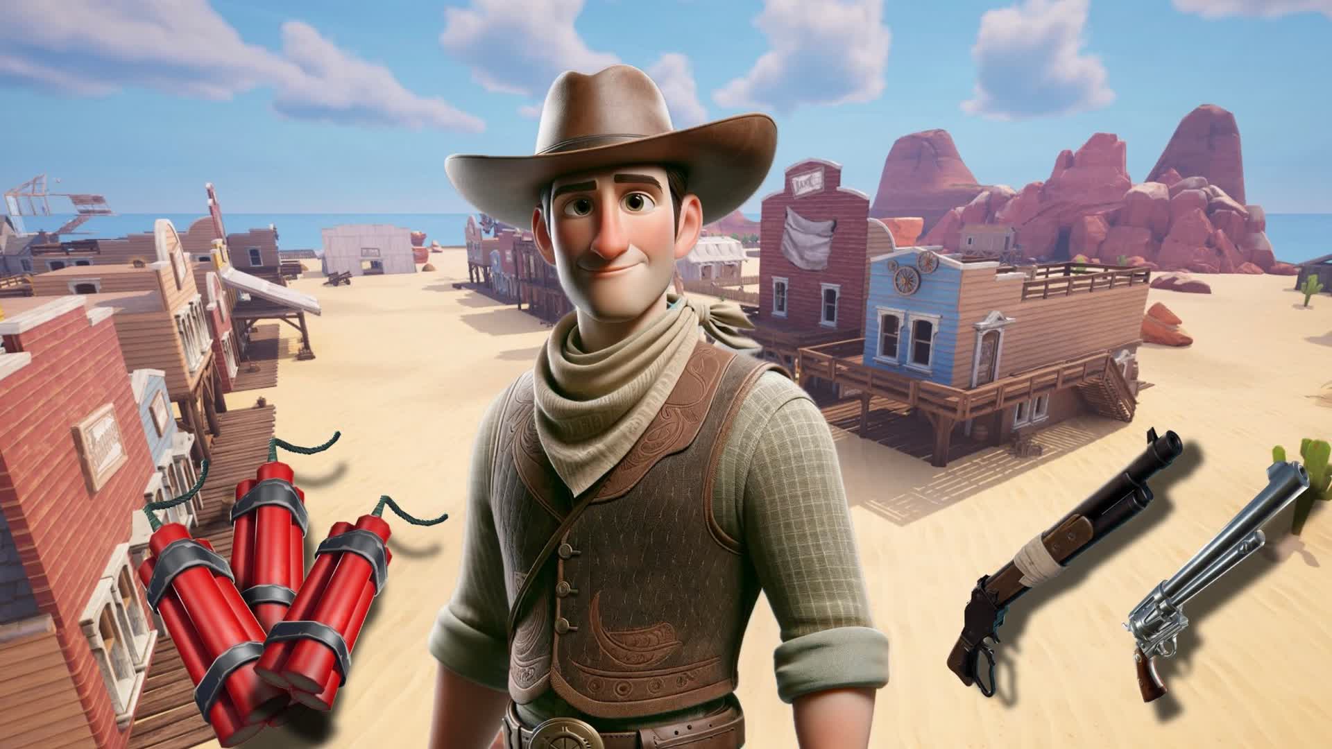 WILD WEST Zone Wars — Fortnite Creative map
