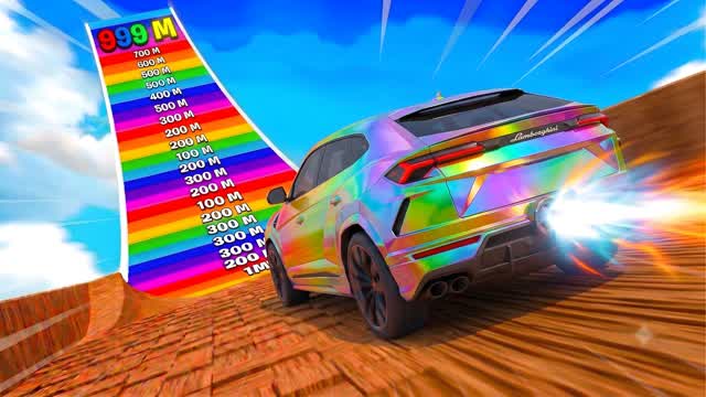 RAINBOW MEGA RAMP 🚀 — Fortnite Creative map