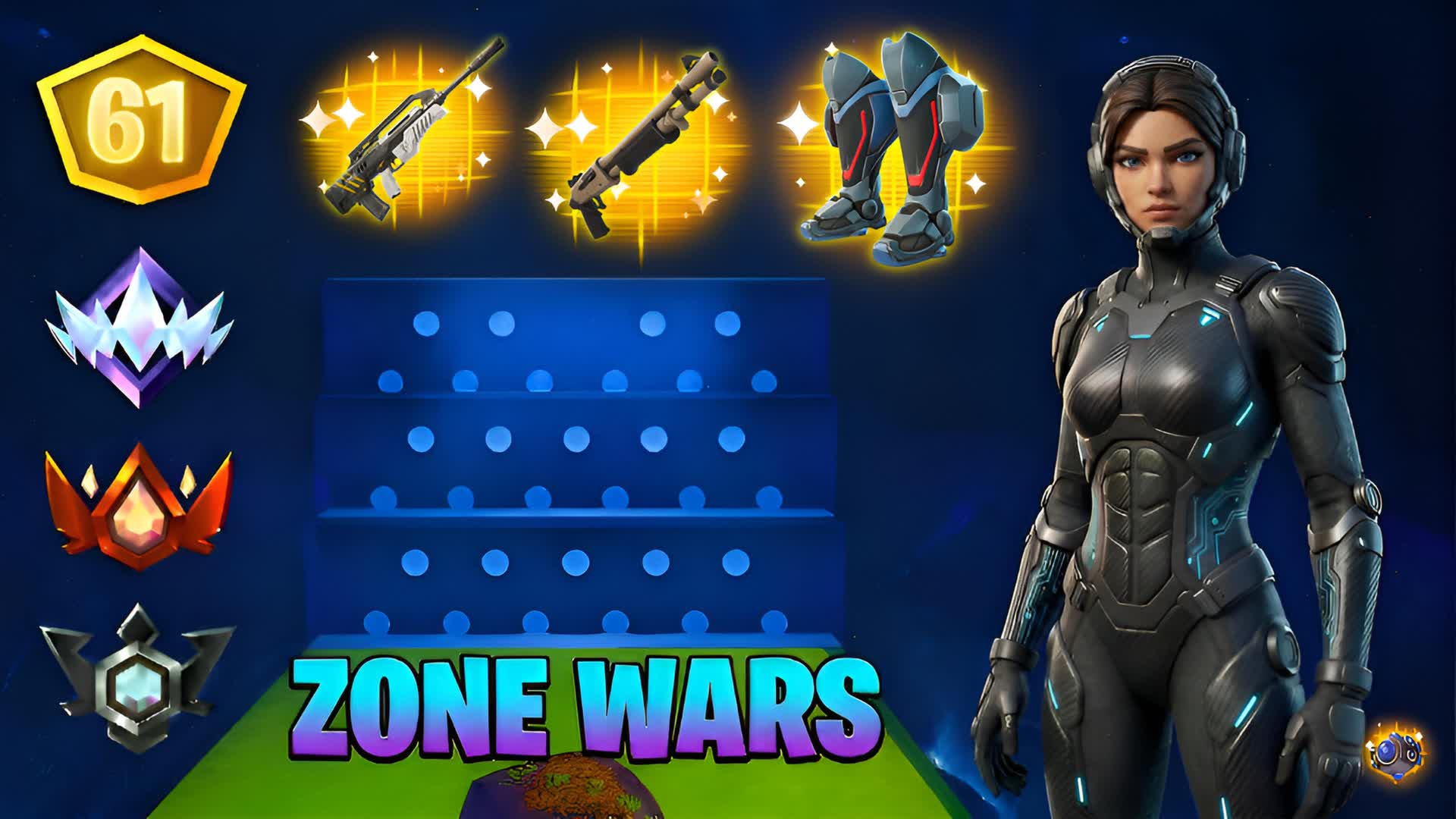 🔥 ULTIMATE 32 PLAYER ZONE WARS 🔥 — Fortnite Creative map