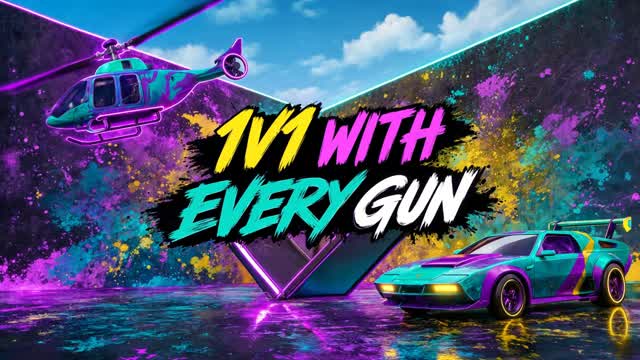 1V1 WITH EVERY GUN PLAY NOW β Fortnite Creative map