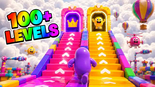🌈FALL GUYS PARKOUR 100+ — Fortnite Creative map