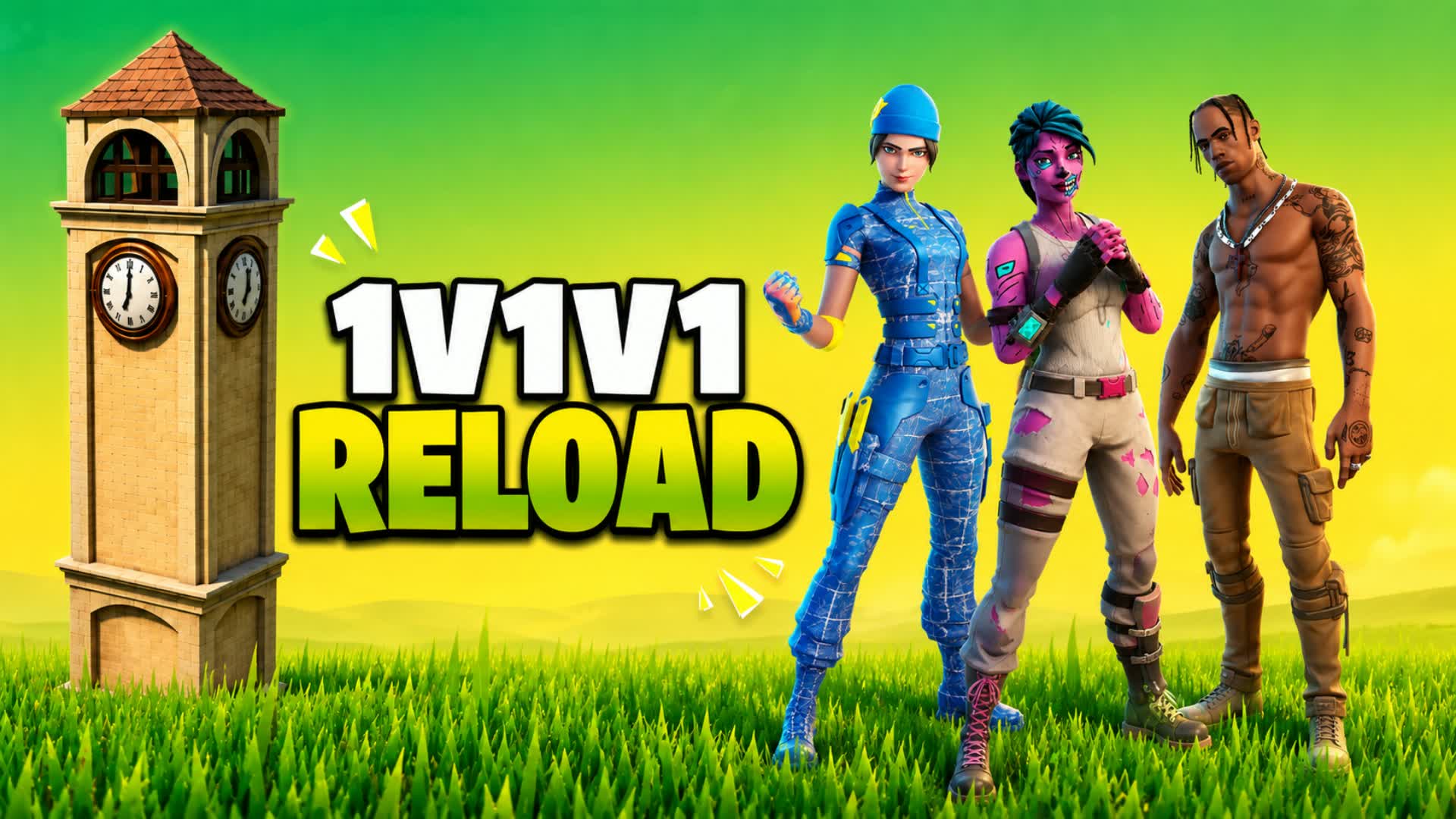 SKINS 1V1V1 FFA — Fortnite Creative map