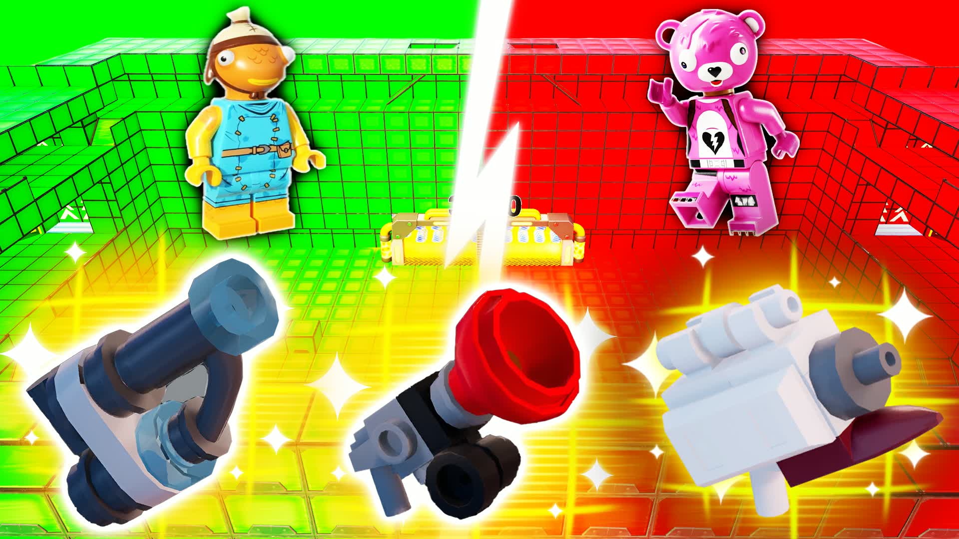 BRICK GREEN VS RED🔴🔵FASHION BED WARS — Fortnite Creative map