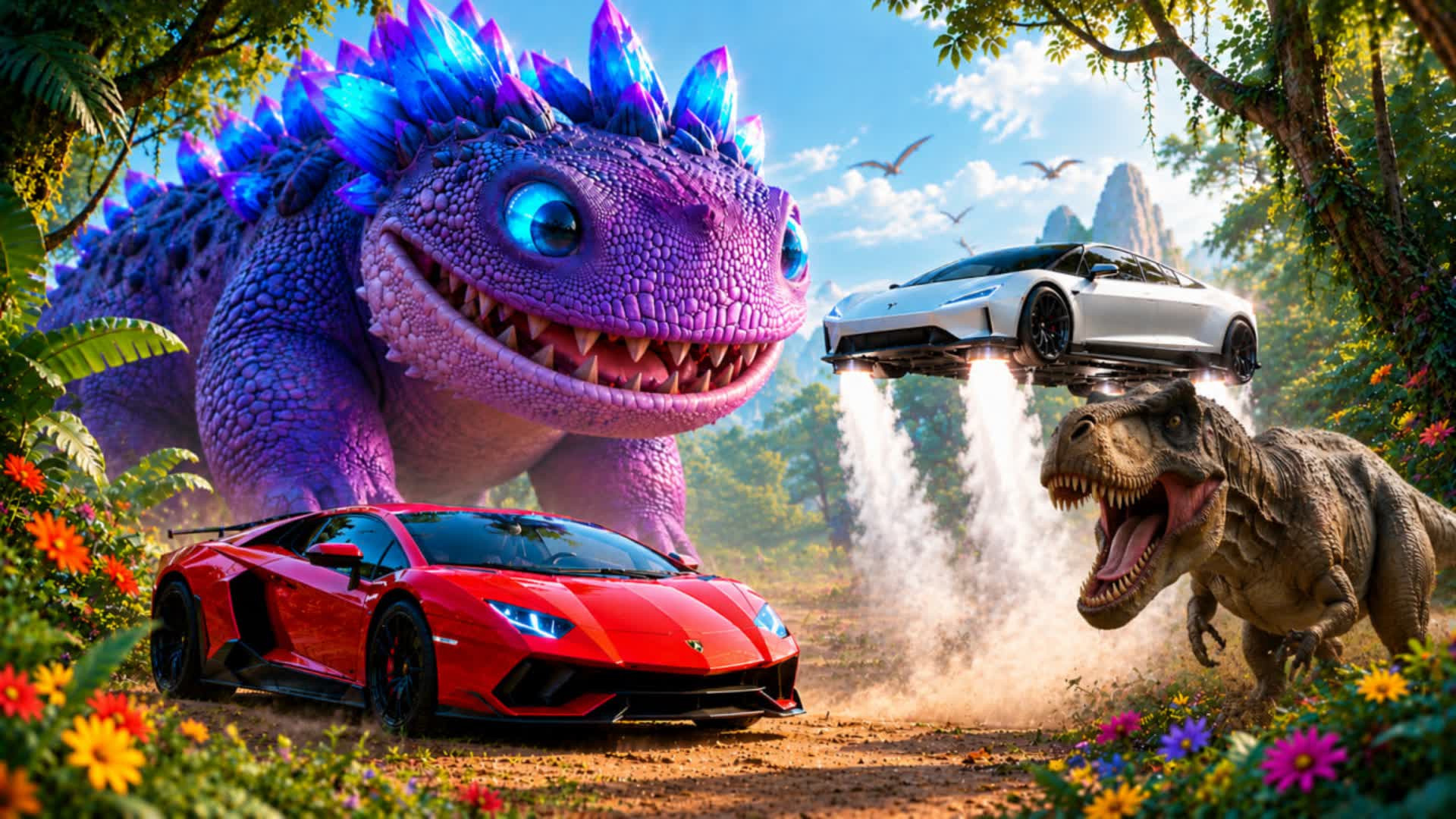 🦖 Dino DRIVE — Fortnite Creative map
