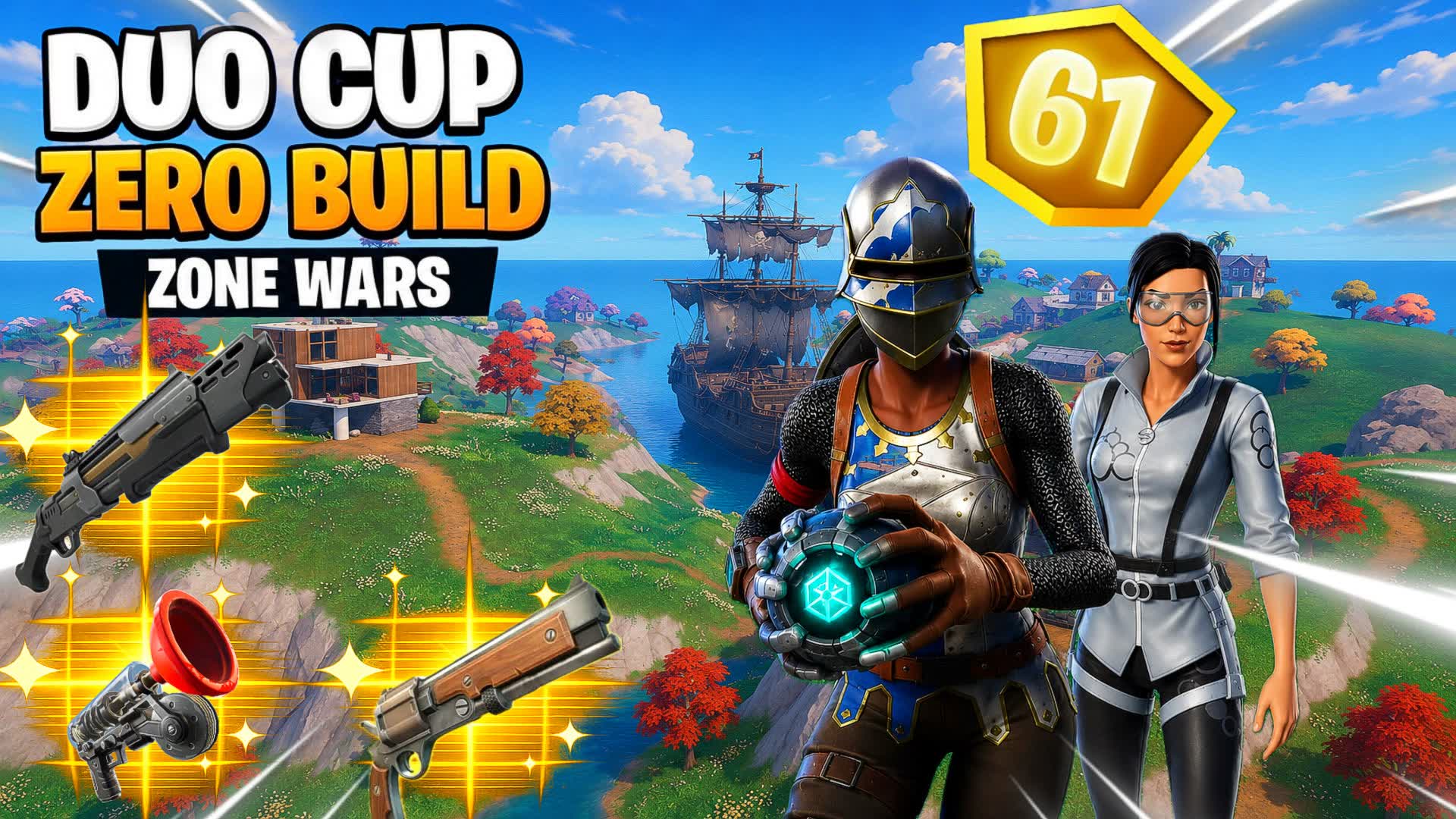 DUO CUP REALISTIC ZONE WARS ZERO BUID 🏆 — Fortnite Creative map