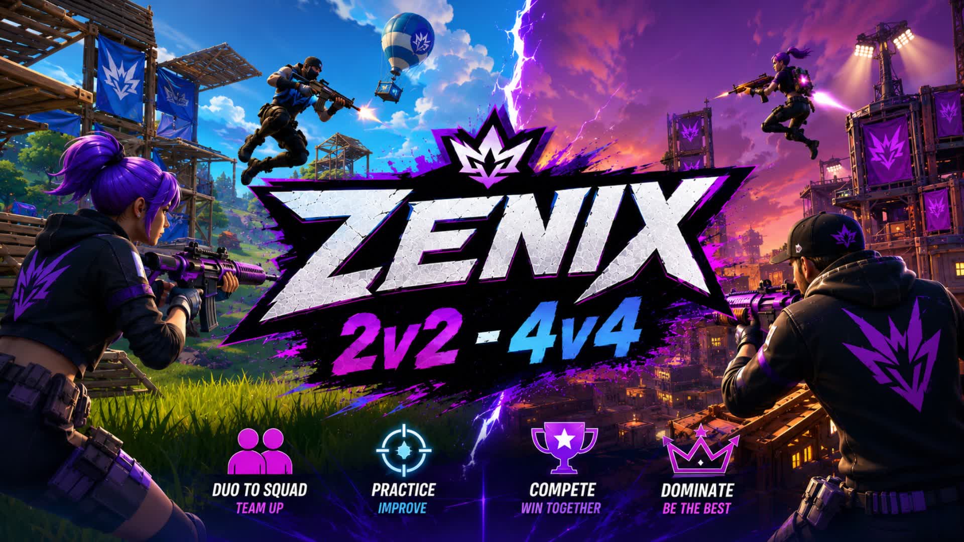 2v2 - 4v4 Zero Build By Zenix — Fortnite Creative map