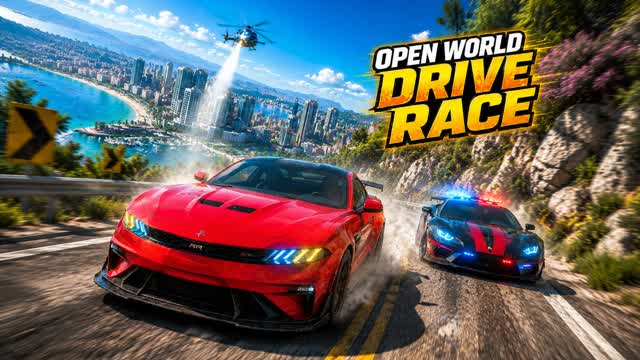 OPEN WORLD DRIVE RACE FFA ๐ โ Fortnite Creative map