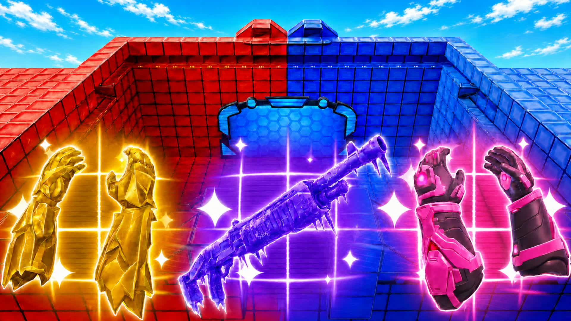RED VS BLUE 🔴🔵 BRAINROT RVB (ALL GUNS) — Fortnite Creative map