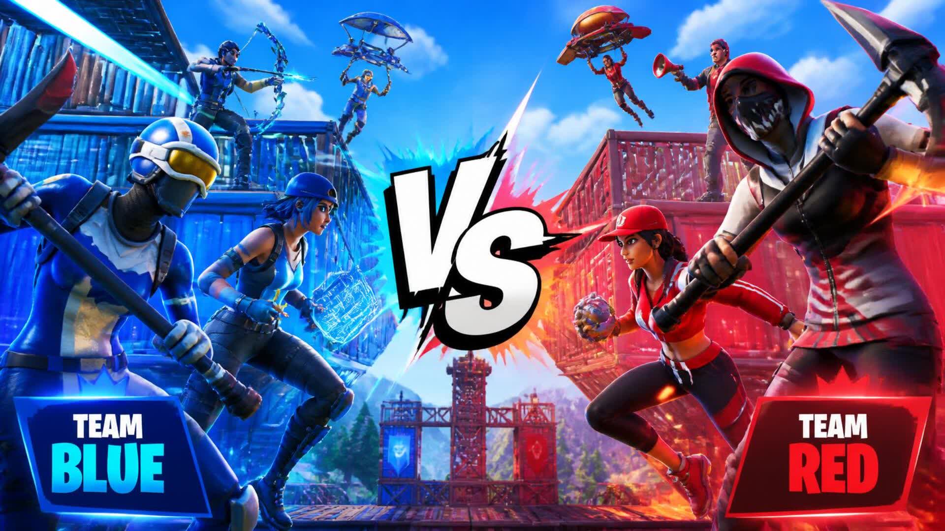 🔴GO 16 VS 16 RED VS BLUE🔵 — Fortnite Creative map