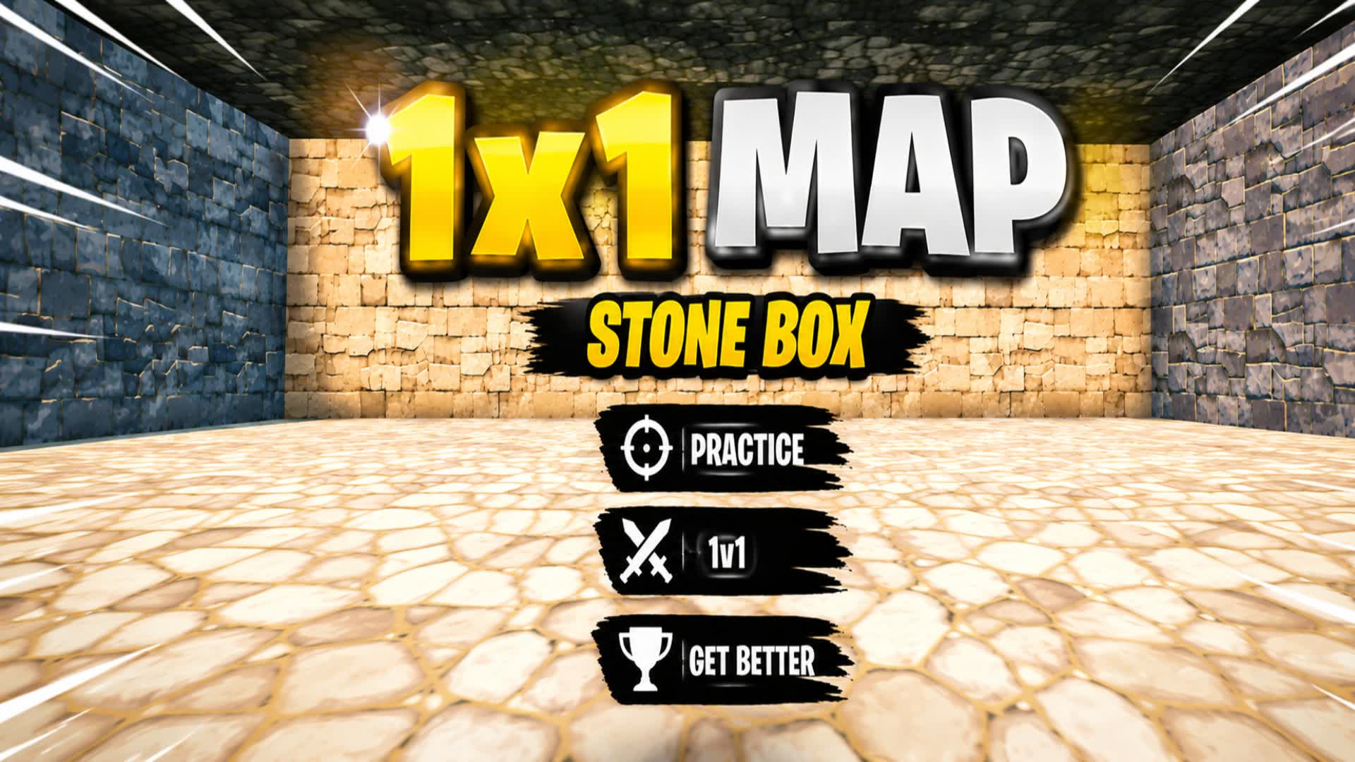 1x1 stone box — Fortnite Creative map