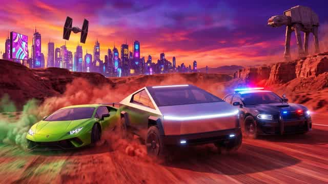 DRIVE CITY GALAXY — Fortnite Creative map