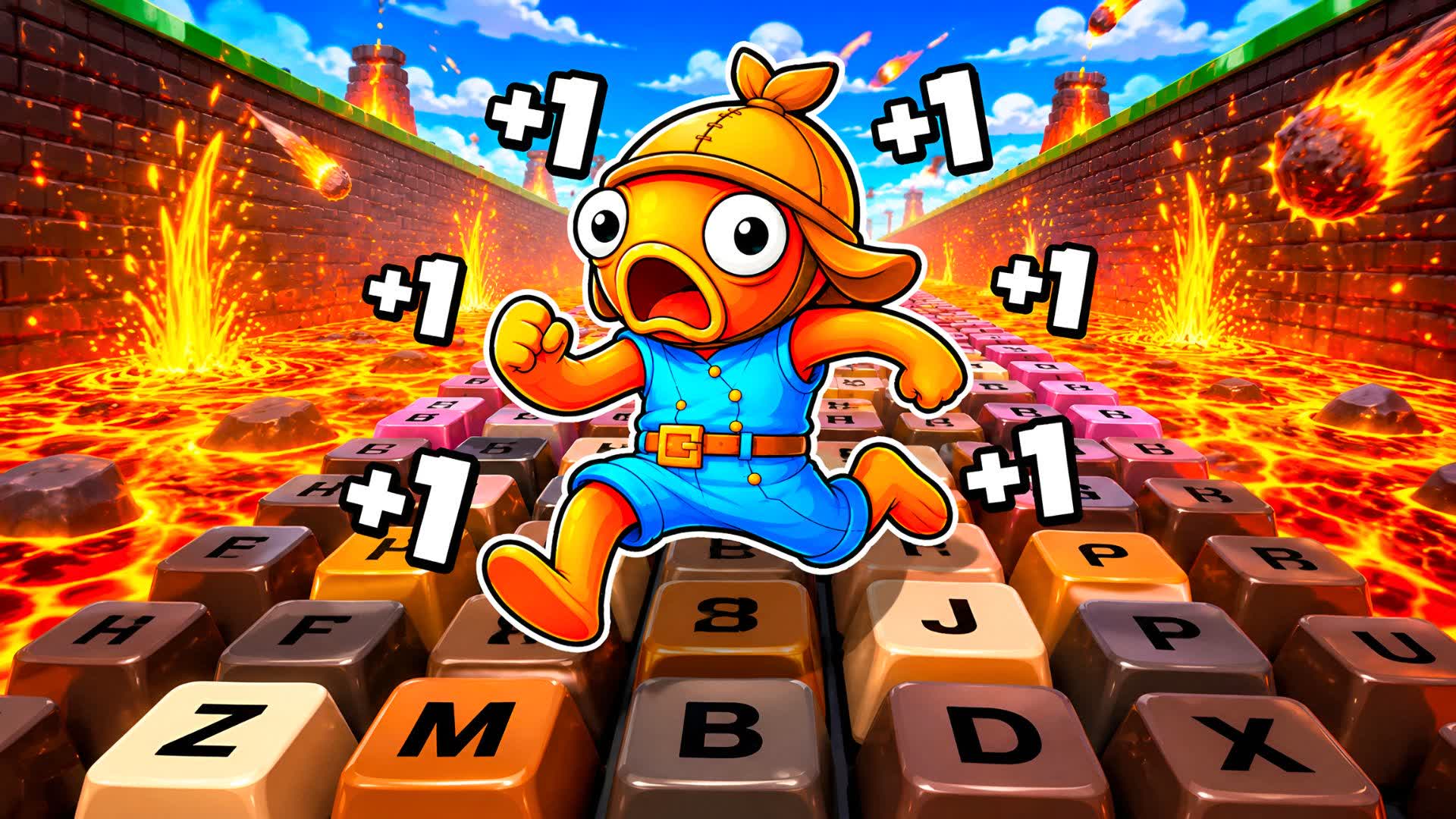 ESCAPE LAVA KEYBOARD +1 SPEED - SNOKZY β Fortnite Creative map