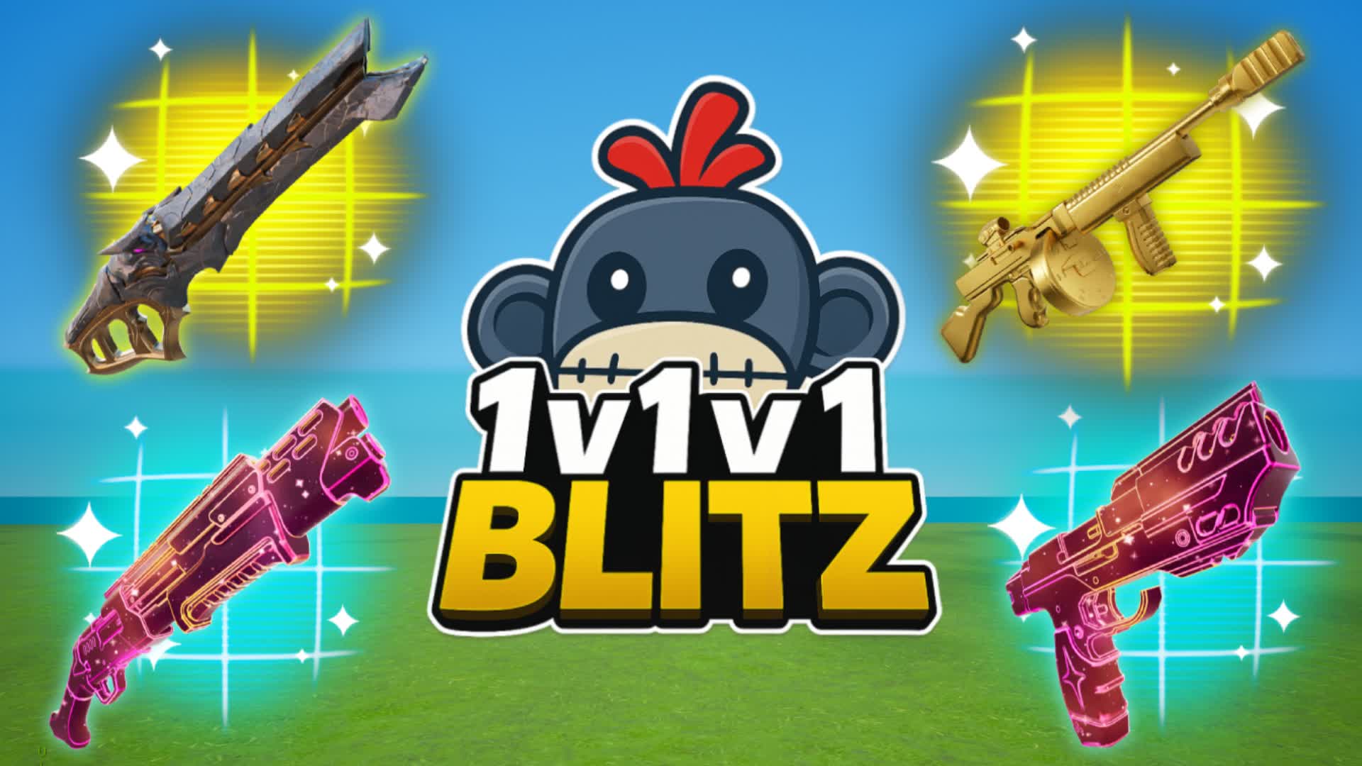 1V1V1 MrMonkey - 1V1 Blitz Free for All — Fortnite Creative map
