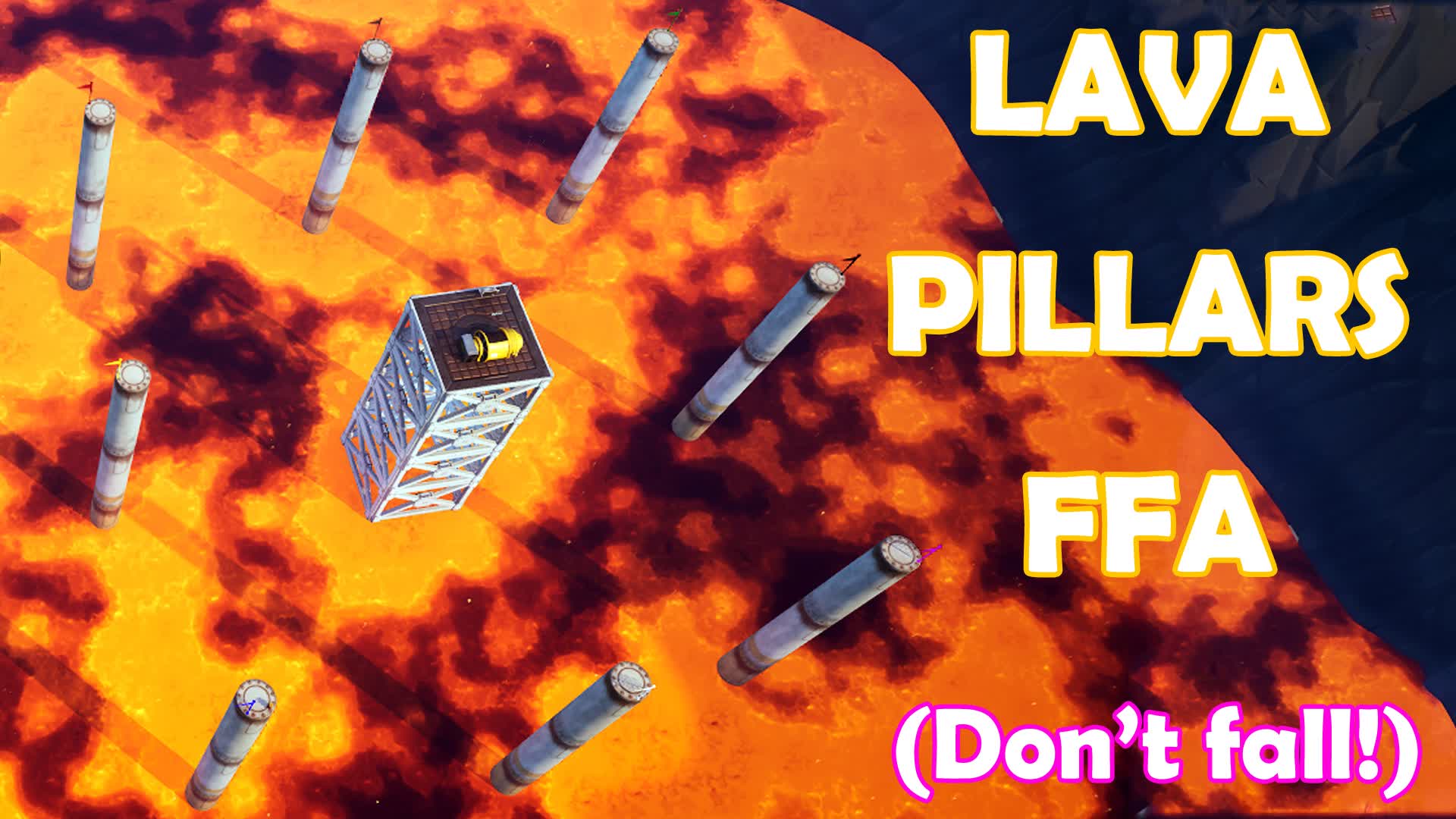 Lava Pillars FFA — Fortnite Creative map