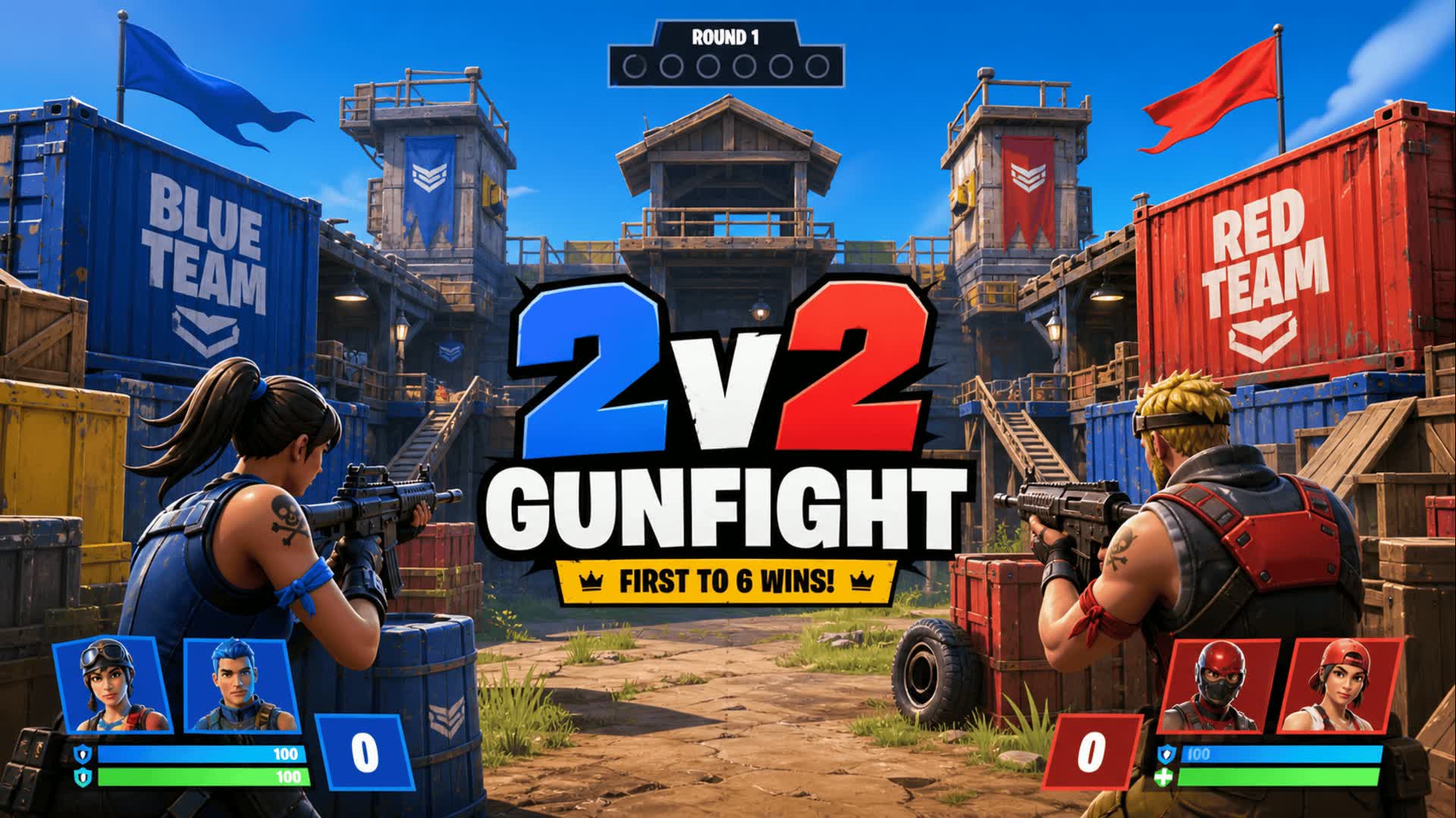 GunFight (2v2) — Fortnite Creative map