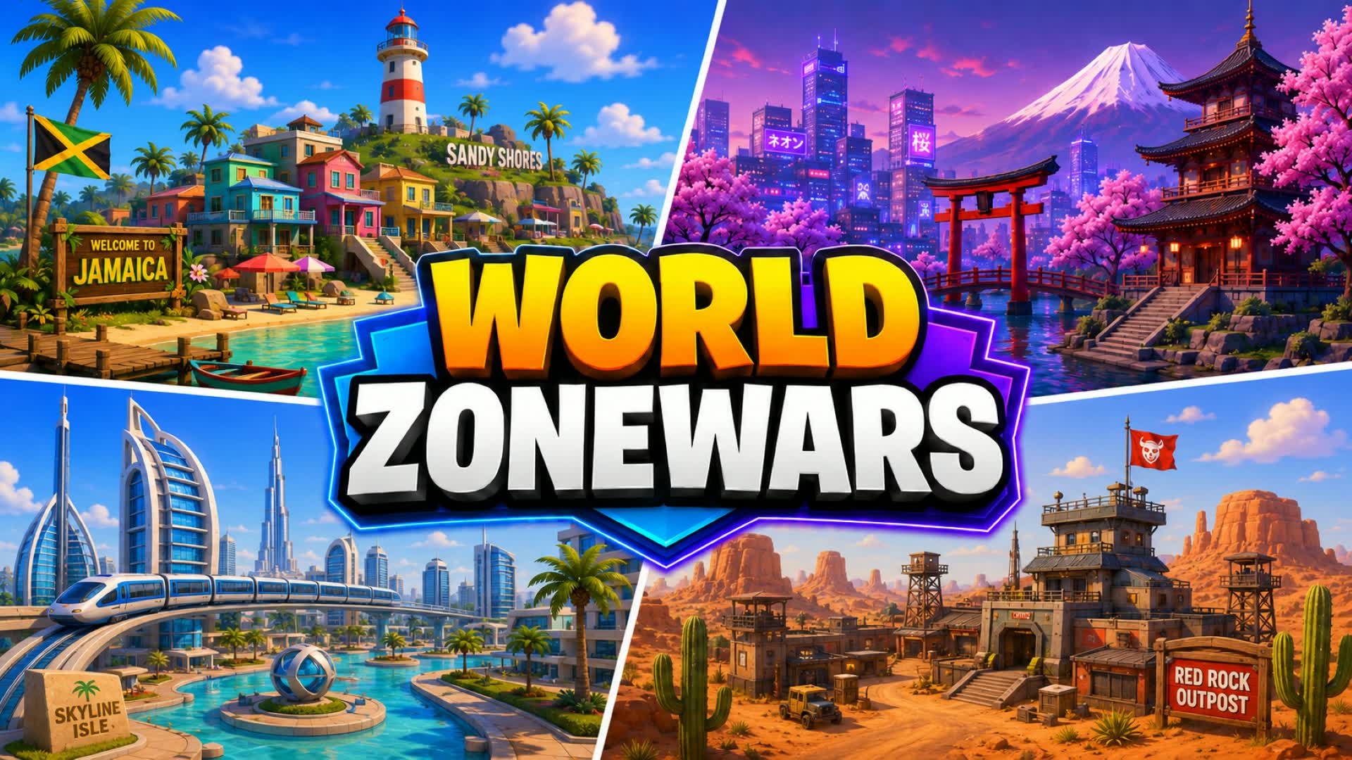 WORLD ZONE WARS — Fortnite Creative map