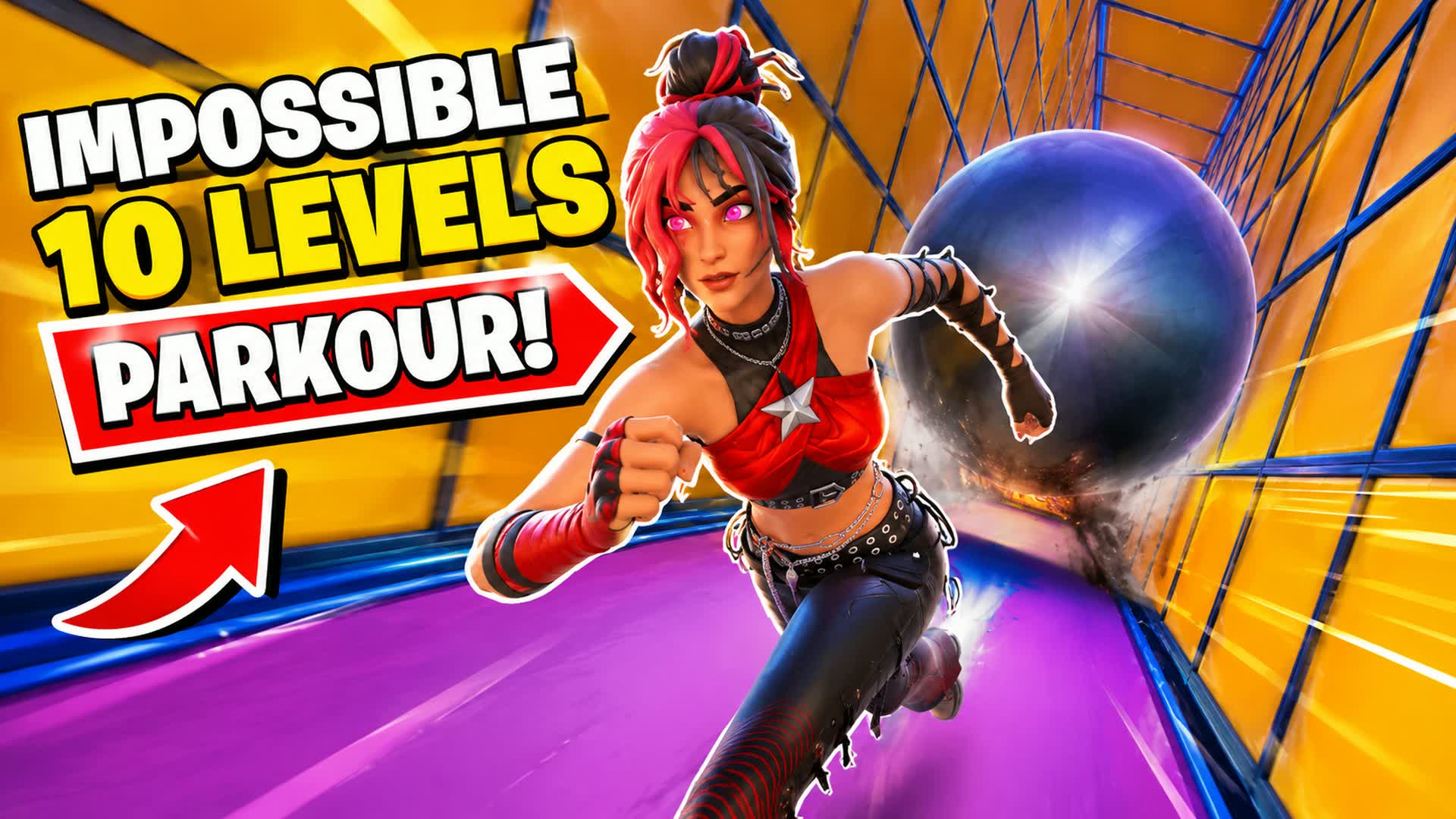 IMPOSSIBLE 10 LEVELS PARKOUR πββοΈ β Fortnite Creative map
