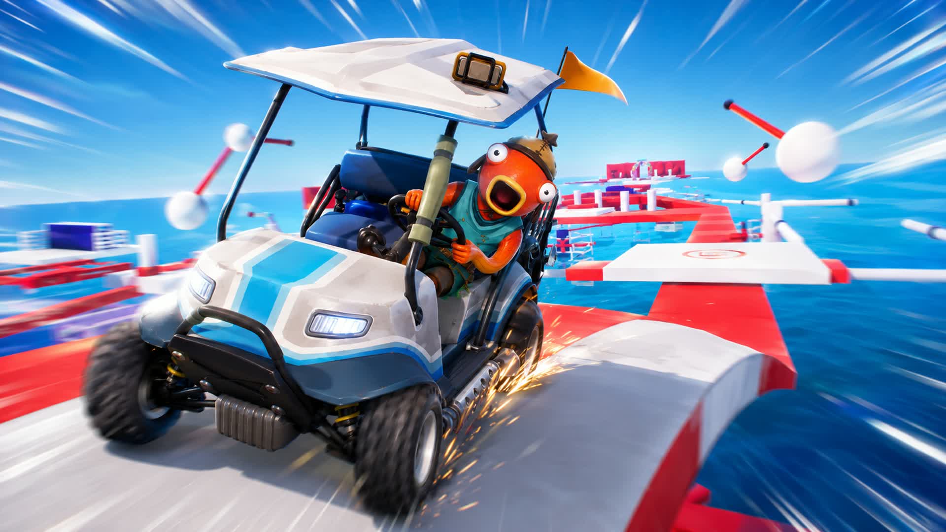 IMPOSSIBLE OBBY ON A GOLF CART โ Fortnite Creative map