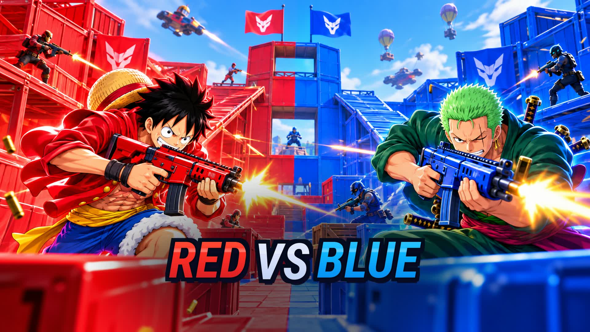 RED VS BLUE β’ CURSED BATTLE ARENA β Fortnite Creative map