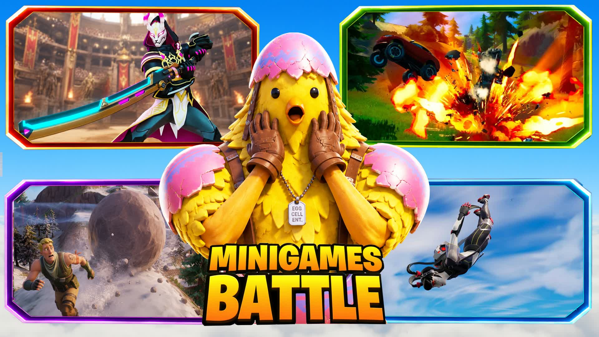 Minigames Battle ⚔️ — Fortnite Creative map