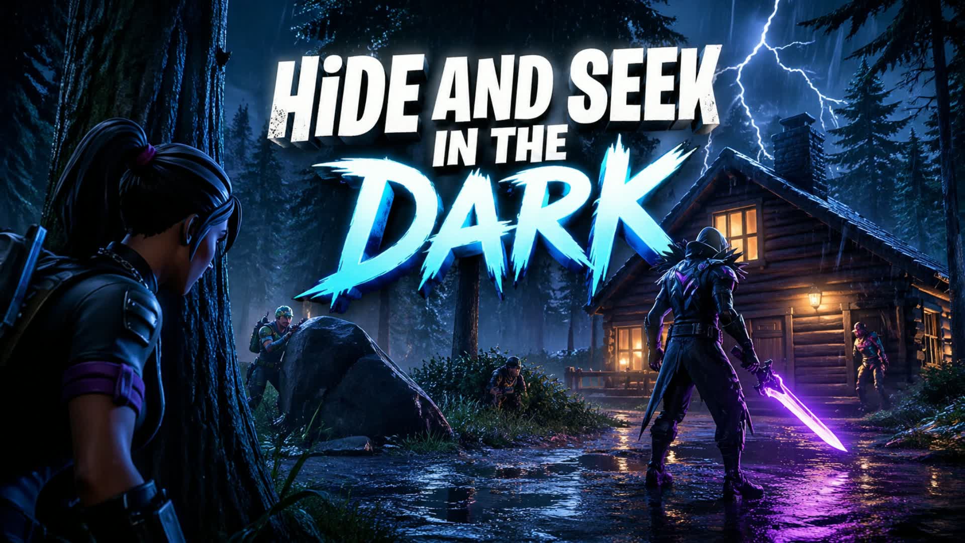 HIDE AND SEEK IN THE DARK β Fortnite Creative map