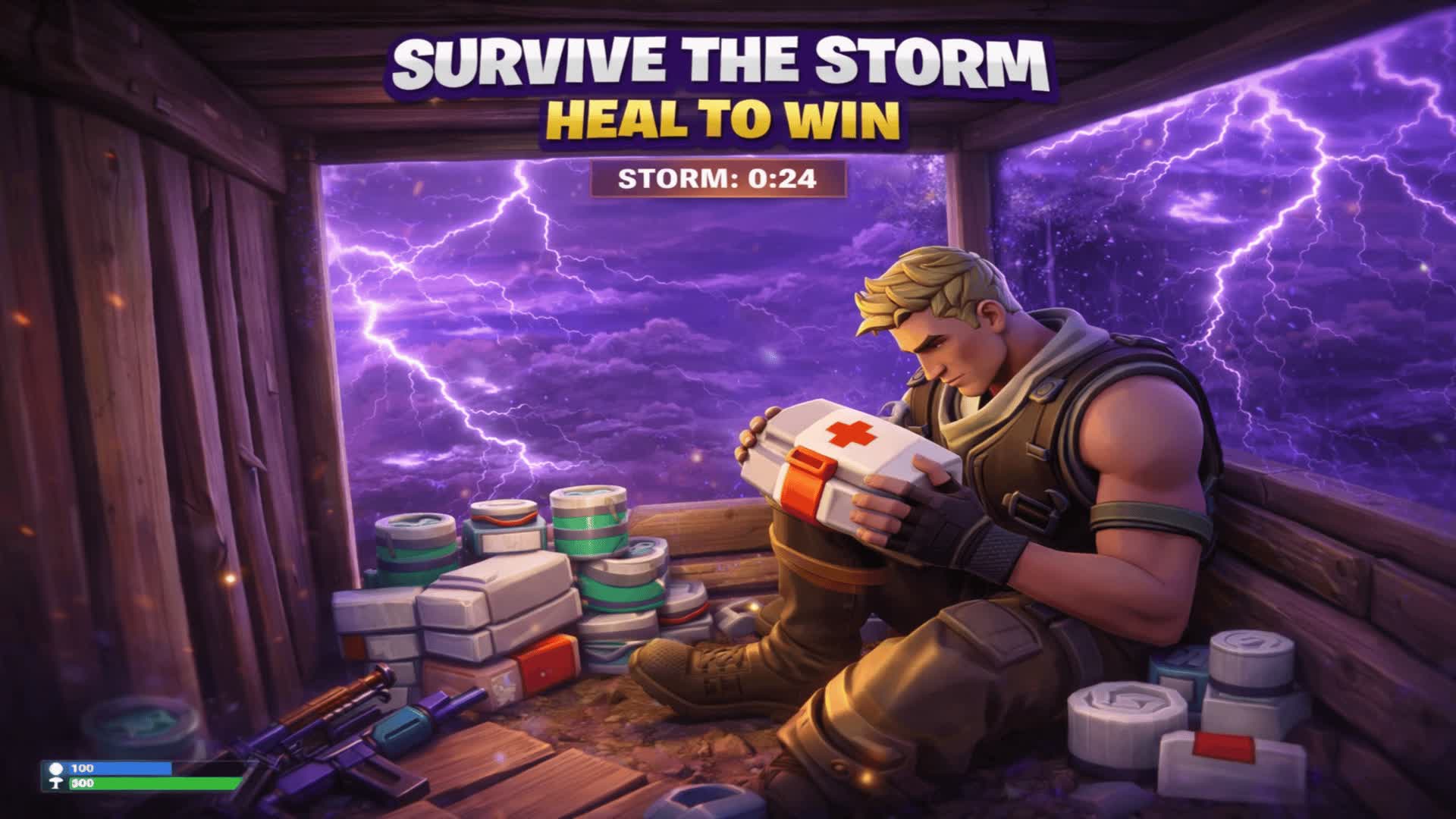 Survive The Storm Heal Off V3.0 — Fortnite Creative map