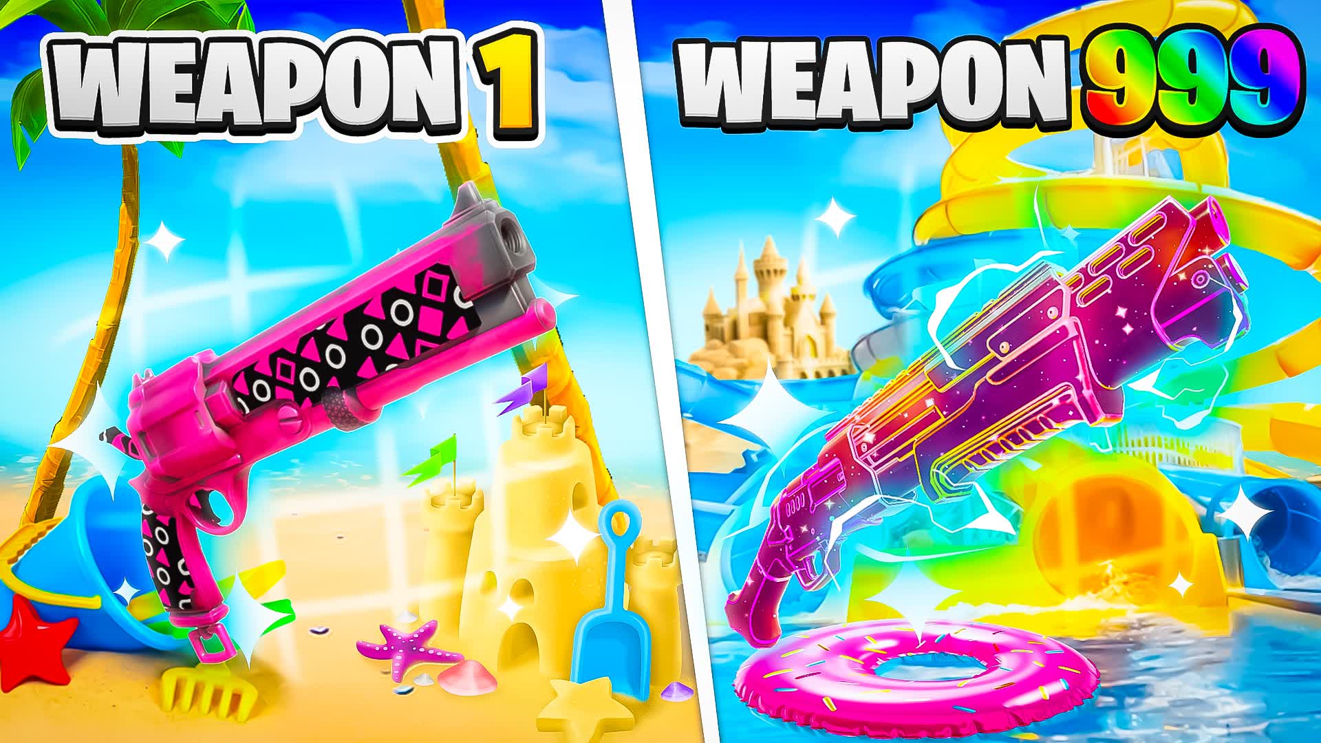 π WATERPARK GUN GAME π« ONE SHOT β Fortnite Creative map