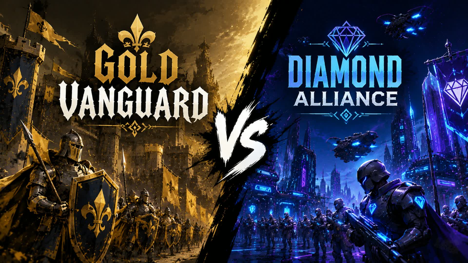 βοΈ GOLD VANGUARD VS DIAMOND ALLIANCE π β Fortnite Creative map