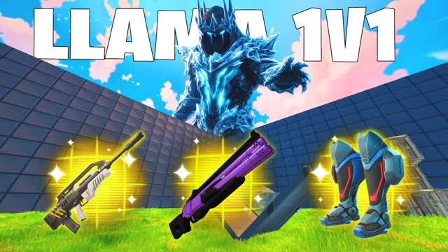 LLAMA 1V1 FFA - ALL GUNS & RIDES β Fortnite Creative map