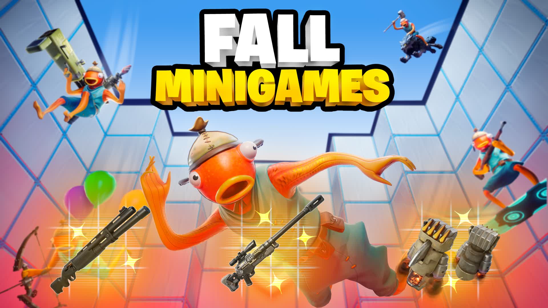 FALL MINIGAMES 🕹️45+ MINIGAMES 📈 — Fortnite Creative map