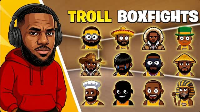 LEBRON TROLL PVP - BOX FIGHTS β Fortnite Creative map