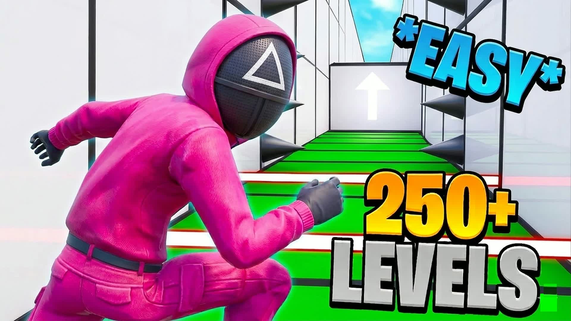 🦑SQUID GAME DEFAULT PARKOUR 250+⭐️ — Fortnite Creative map