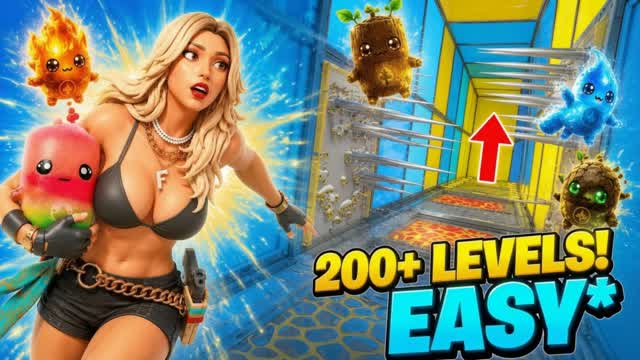 PARKOUR EASY + 200 LEVELS SPIRITS — Fortnite Creative map