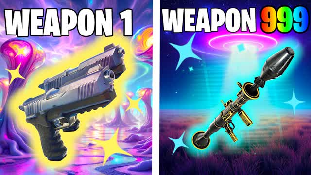 👽 ALIEN GUN GAME ONE SHOT — Fortnite Creative map