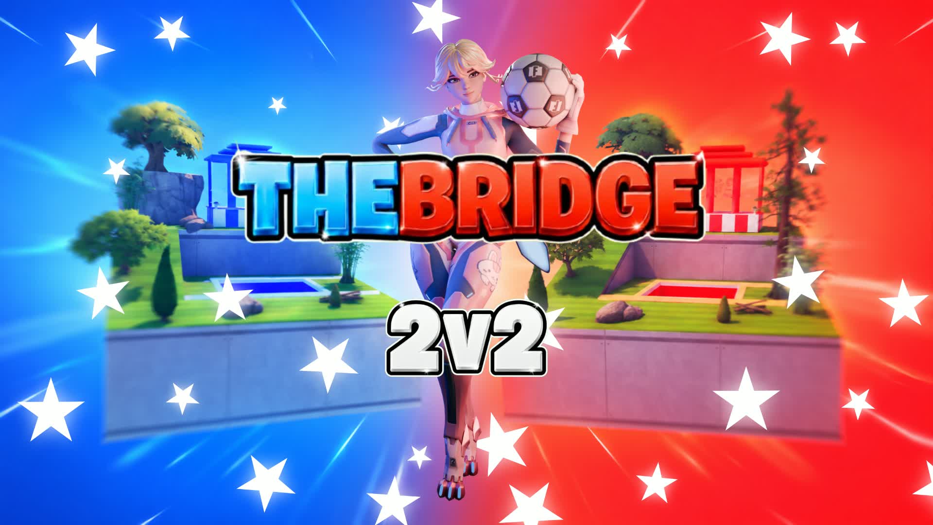 BRIDGERUSH RED VS BLUE 2V2 — Fortnite Creative map