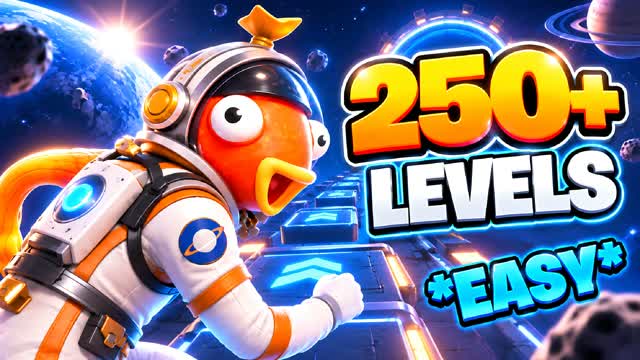 250+ Level Parkour SpaceπΆπ§βπ β Fortnite Creative map