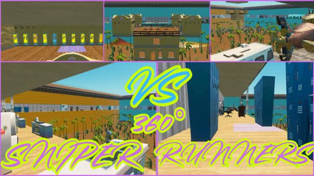 SNIPER VS RUNNERS V2. 360° — Fortnite Creative map