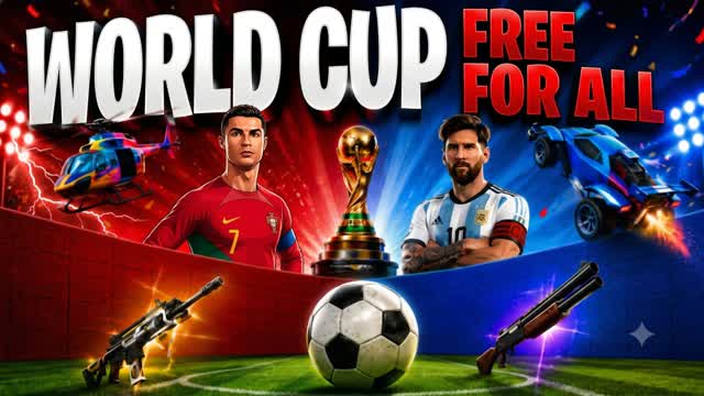 WORLD CUP FREE FOR ALL RED VS BLUE🔴🔵 — Fortnite Creative map