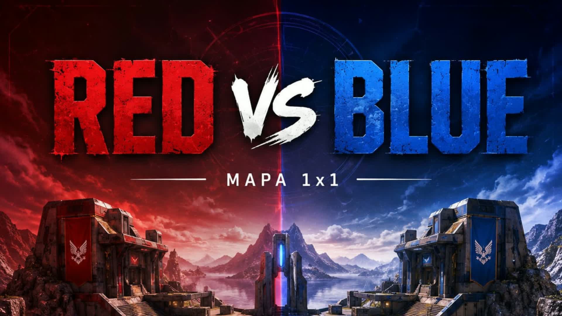 1x1 Red 🔴 VS Blue 🔵 — Fortnite Creative map